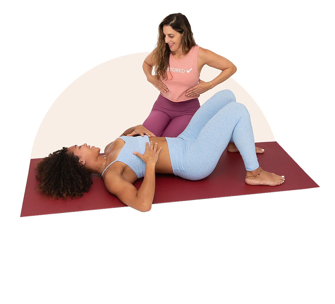 Lauren Ohayon demonstrating a breathing pattern